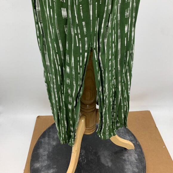 Porridge Dress Womens XS Extra Small Green Vanya Slit V Neck Maxi Anthropologie - Picture 4 of 14